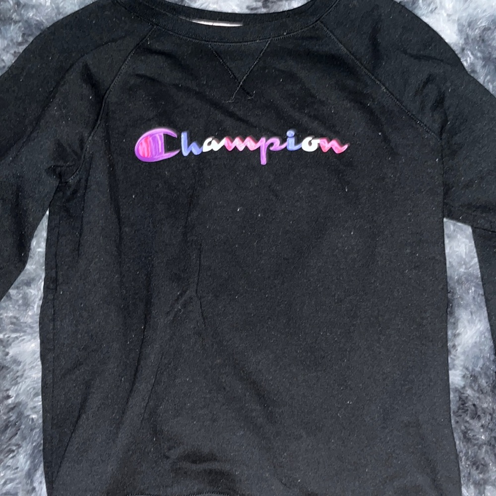 Black Champion Pullover Sweater